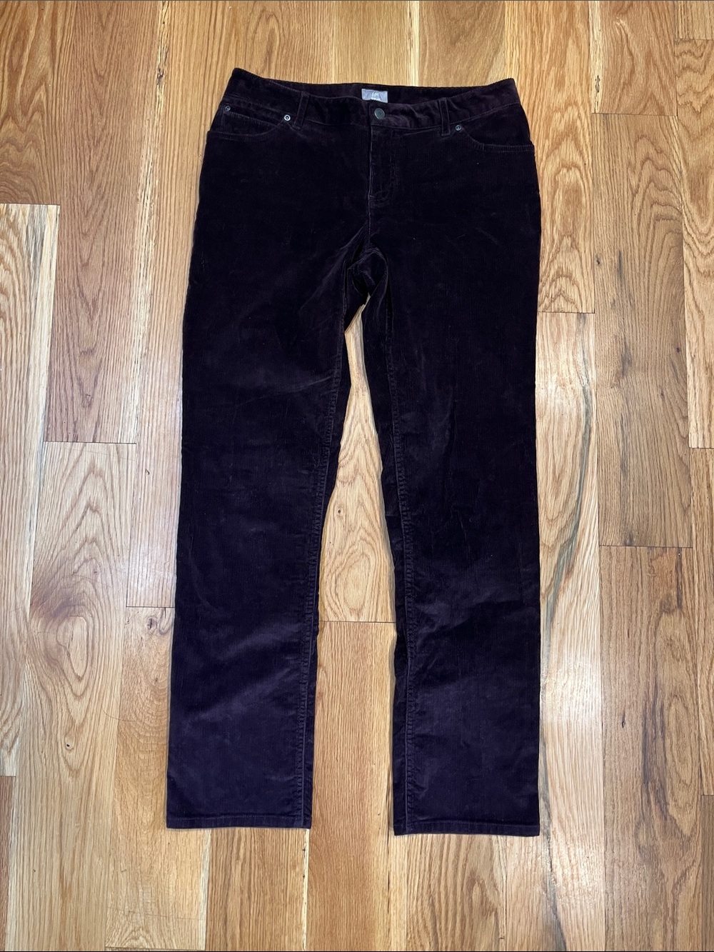 J.Jill Slim Leg Straight Stretch Corduroy Pants, Size 10